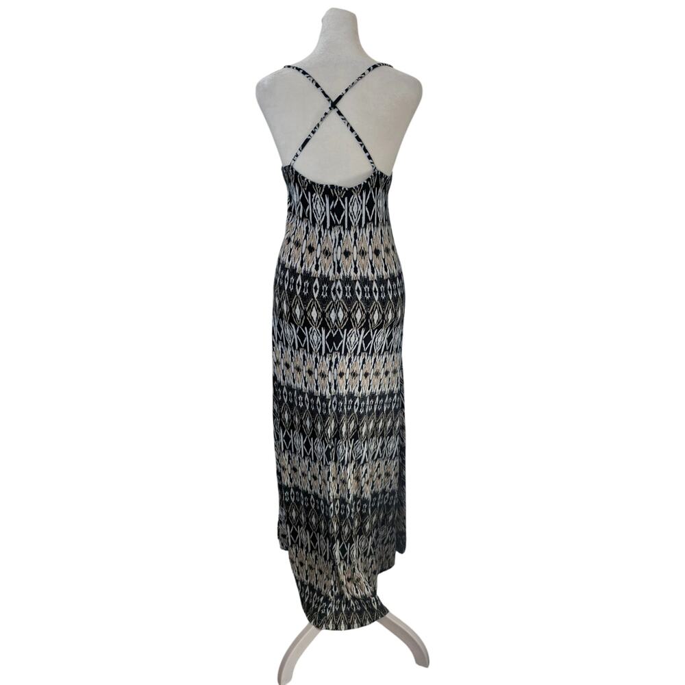 Lascana Black and Cream Crossed Strap Maxi Dress Size 6 - Picture 5 of 7